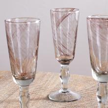 Nkuku Llanera Champagne Glass Plum (Set of Four)