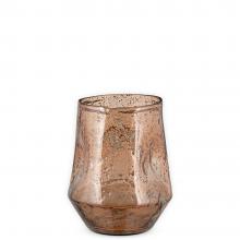 Nkuku Linora Recycled Glass Tealight Holder - Terracotta