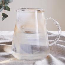 Nkuku Shirali Marble Swirl Jug Apricot 