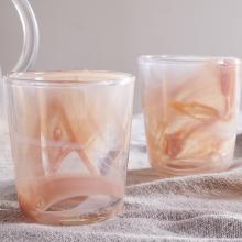 Nkuku Shirali Marble Swirl Tumblers Apricot 