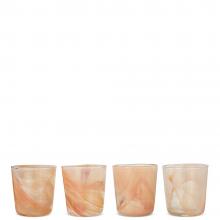 Nkuku Shirali Marble Swirl Tumblers Apricot 