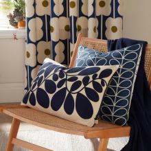 Orla Kiely Abacus Flower Lined Eyelet Curtains