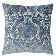 Laura Ashley Peacock Damask Cushion Dusky Seaspray
