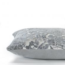 Laura Ashley Peacock Damask Cushion Steel