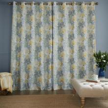 Laura Ashley Bernwood Ochre Yellow Lined Eyelet Curtains