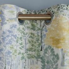 Laura Ashley Bernwood Ochre Yellow Lined Eyelet Curtains