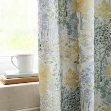 Laura Ashley Bernwood Ochre Yellow Lined Eyelet Curtains