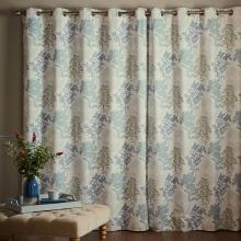 Laura Ashley Tenby Blackout Lined Eyelet Curtains Seaspray