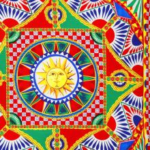 Dolce & Gabbana Casa Carretto Canvas Cushion 091