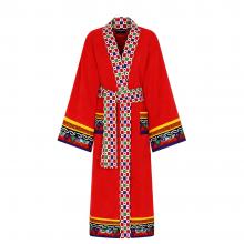 Dolce & Gabbana Casa Carretto Kimono Bathrobe with Belt Red