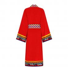 Dolce & Gabbana Casa Carretto Kimono Bathrobe with Belt Red