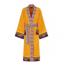 Dolce & Gabbana Casa Carretto Kimono Bathrobe with Belt Yellow