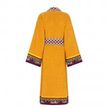 Dolce & Gabbana Casa Carretto Kimono Bathrobe with Belt Yellow