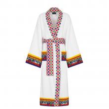 Dolce & Gabbana Casa Carretto Kimono Bathrobe with Belt White
