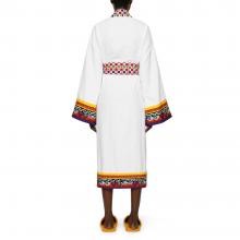 Dolce & Gabbana Casa Carretto Kimono Bathrobe with Belt White