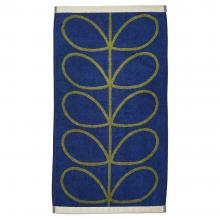 Orla Kiely Linear Stem Towels Navy & Olive