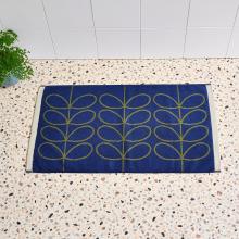 Orla Kiely Linear Stem Bath Mat Navy & Olive