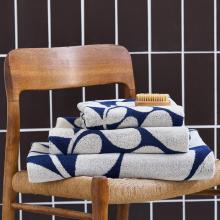 Orla Kiely Sycamore Stripe Towels Dusk-Blue
