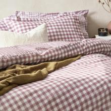Yard Barton Gingham Check Berry Duvet Cover Set