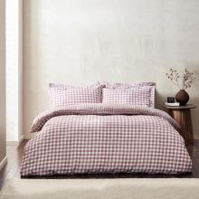 Yard Barton Gingham Check Berry Duvet Cover Set