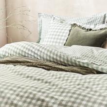 Yard Barton Gingham Check Forest Duvet Cover Set