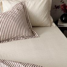 Yard Hebden Beetroot Narrow Stripe Fitted Sheet