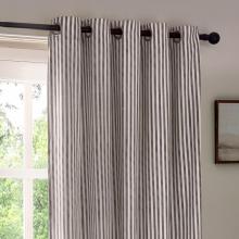 Yard Hebden Grey Striped Eyelet Curtains