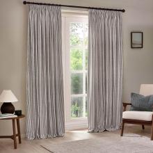 Yard Hebden Grey Striped Curtains with Header Tape