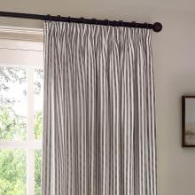 Yard Hebden Grey Striped Curtains with Header Tape