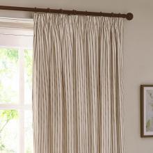 Yard Hebden Natural Striped Curtains with Header Tape