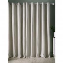 Laura Ashley Cornish Chenille Striped Eyelet Curtains Natural