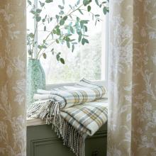 Laura Ashley Lloyd Caramel Eyelet Curtains