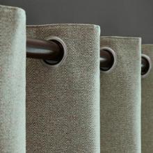 Laura Ashley Milbourne Herringbone Lined Curtains Grey - Sage