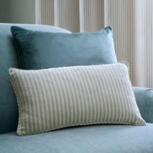 Laura Ashley Cornish Chenille Stripe Cushion Natural