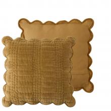 Laura Ashley Scalloped Cushion Ochre Yellow