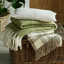 Laura Ashley Padbury Check Throw Olive