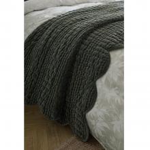 Laura Ashley Scalloped Bedspread Pine Green