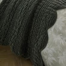 Laura Ashley Scalloped Bedspread Pine Green