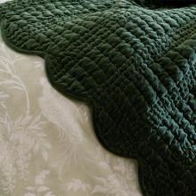 Laura Ashley Scalloped Bedspread Pine Green