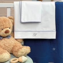 Blumarine Baby Navy 3 Piece Sheet set for Baby Cradle