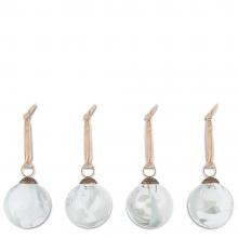 Nkuku Lohara Baubles - White (Set of 4)