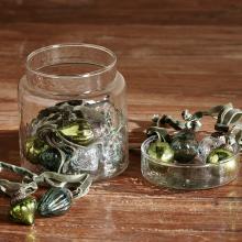 Nkuku Adisa Bauble Jar - Mixed Green & Clear - Set of 16 