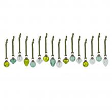 Nkuku Adisa Bauble Jar - Mixed Green & Clear - Set of 16 