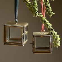 Nkuku Tiny Kiko Box Decoration - Brass (Set of 2)