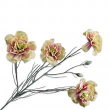 Silk-Ka CARNATION SPRAY Grn/Mve 68cm