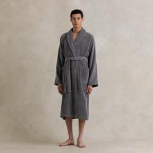 Ralph Lauren Home Langdon Shawl Collar Robe Charcoal