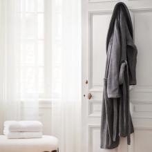 Ralph Lauren Home Langdon Shawl Collar Robe Charcoal