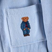 Ralph Lauren Home Denim Bear Bathrobe Blue