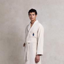 Ralph Lauren Home Denim Bear Bathrobe Pale Oak