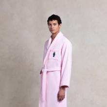 Ralph Lauren Home Denim Bear Bathrobe Pink